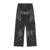 Baggy Herren Cargo-Pocket-Jeans